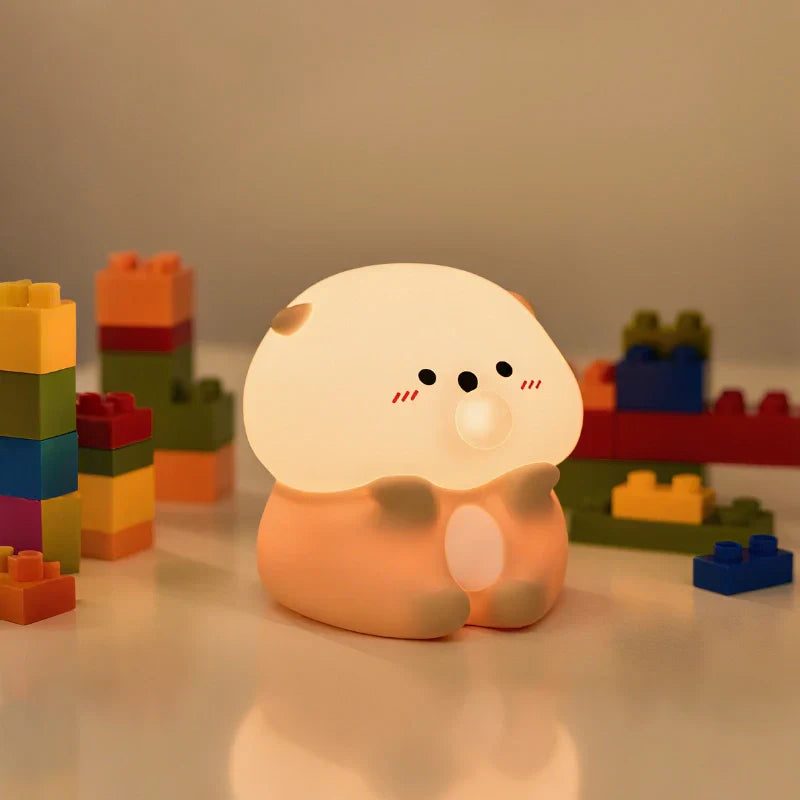 Cute Animal Night Light – Soft Silicone Kids’ Lamp with Color Change & Rechargeable Design