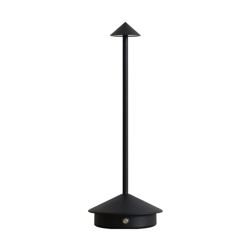Black outdoor lamp on a white background
