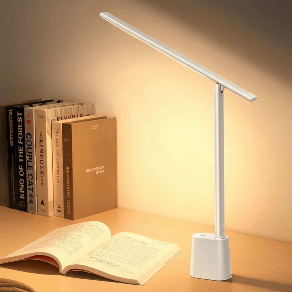 Smart LED Desk Lamp, Rechargeable Table Lamp with Adjustable Brightness and Foldable Design for Home Office and Reading 1